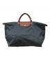 LONGCHAMP（ロンシャン）の古着「ルプリアージュ ボストンバッグ」｜グレー
