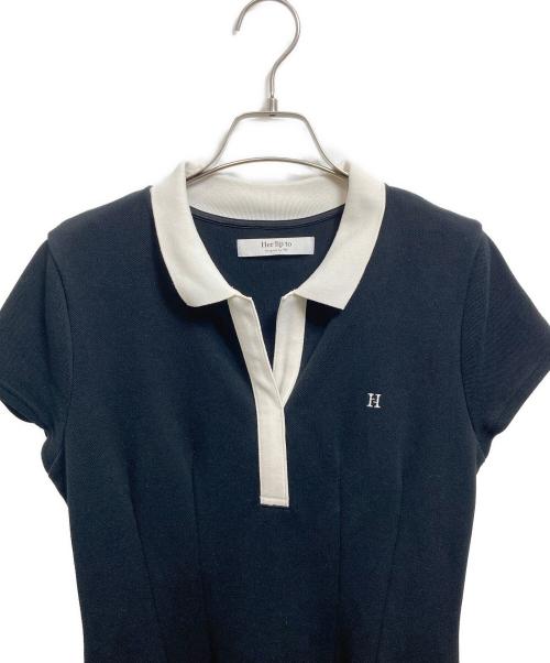HER LIP TO（ハーリップトゥ）HER LIP TO (ハーリップトゥ) Short Sleeve Polo Dress ブラック サイズ:Mの古着・服飾アイテム
