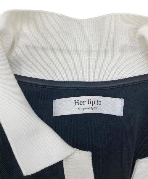 HER LIP TO（ハーリップトゥ）HER LIP TO (ハーリップトゥ) Short Sleeve Polo Dress ブラック サイズ:Mの古着・服飾アイテム