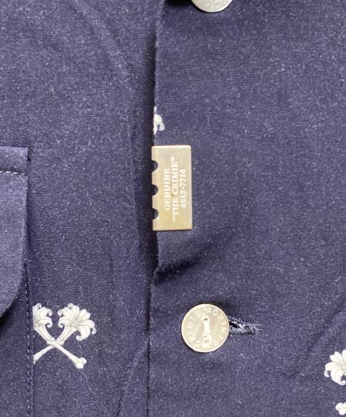 THE CRIMIE（ザ クライミー）THE CRIMIE (ザ クライミー) CROSS THE LILY” OPEN COLLAR ALOHA SHIRT ネイビー サイズ:Mの古着・服飾アイテム