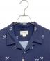 THE CRIMIE (ザ クライミー) CROSS THE LILY” OPEN COLLAR ALOHA SHIRT ネイビー サイズ:M：6000円
