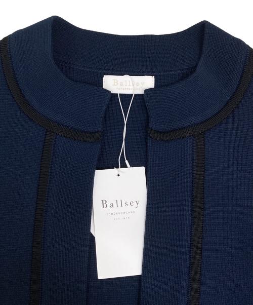 BALLSEY（ボールジィ）BALLSEY (ボールジィ) ミラノリブ ショート スリーブカーディガン ネイビー サイズ:S 未使用品の古着・服飾アイテム