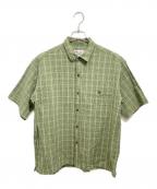 CTC STOREシーティーシーストア）の古着「半袖チェックシャツ」｜グリーン