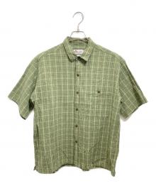 CTC STORE（シーティーシーストア）の古着「半袖チェックシャツ」｜グリーン