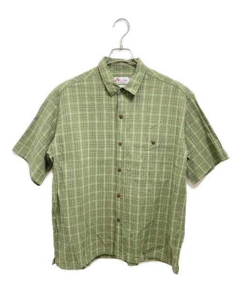 CTC STORE（シーティーシーストア）CTC STORE (シーティーシーストア) 半袖チェックシャツ グリーン サイズ:Lの古着・服飾アイテム