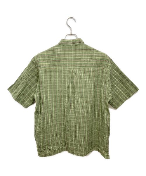 CTC STORE（シーティーシーストア）CTC STORE (シーティーシーストア) 半袖チェックシャツ グリーン サイズ:Lの古着・服飾アイテム