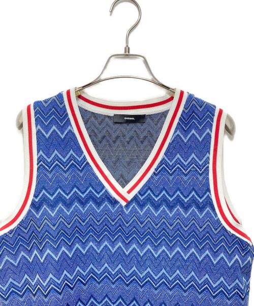 DIESEL（ディーゼル）DIESEL (ディーゼル) ノースリーブワンピース ブルー サイズ:Sの古着・服飾アイテム