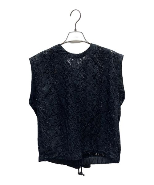 FUMIE=TANAKA（フミエタナカ）FUMIE=TANAKA (フミエタナカ) embroidery VE / F25S-23 ブラック サイズ:2の古着・服飾アイテム