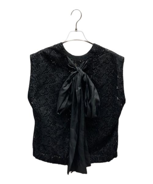 FUMIE=TANAKA（フミエタナカ）FUMIE=TANAKA (フミエタナカ) embroidery VE / F25S-23 ブラック サイズ:2の古着・服飾アイテム