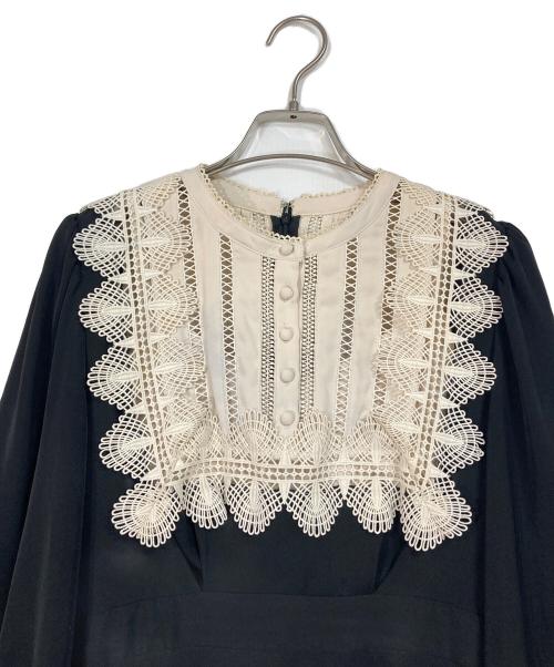 HER LIP TO（ハーリップトゥ）HER LIP TO (ハーリップトゥ) Le Grand Midi Dress/  ドレスワンピース ブラック サイズ:Mの古着・服飾アイテム
