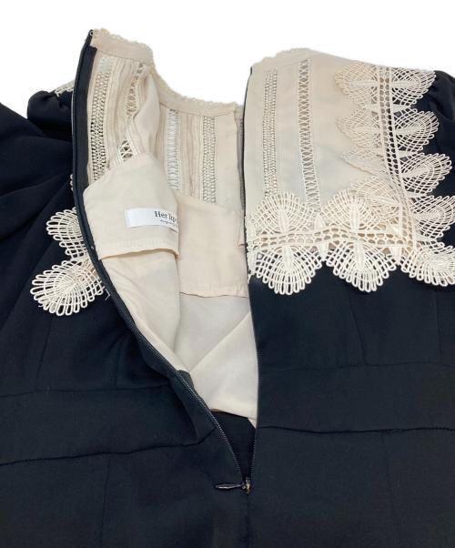 HER LIP TO（ハーリップトゥ）HER LIP TO (ハーリップトゥ) Le Grand Midi Dress/  ドレスワンピース ブラック サイズ:Mの古着・服飾アイテム