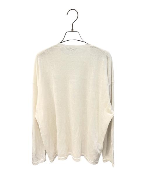 PRADA（プラダ）PRADA (プラダ) リネン シルク ロングスリーブTシャツ ホワイト サイズ:38の古着・服飾アイテム
