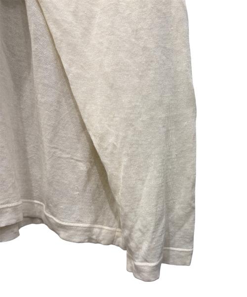 PRADA（プラダ）PRADA (プラダ) リネン シルク ロングスリーブTシャツ ホワイト サイズ:38の古着・服飾アイテム