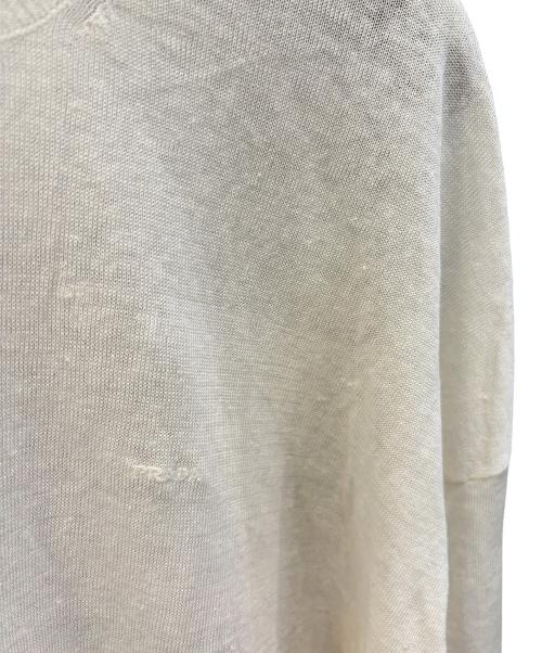 PRADA（プラダ）PRADA (プラダ) リネン シルク ロングスリーブTシャツ ホワイト サイズ:38の古着・服飾アイテム