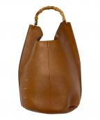 ORSETTOオルセット）の古着「BAMBOO HAND BAG」｜ブラウン