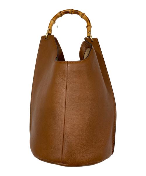 ORSETTO（オルセット）ORSETTO (オルセット) BAMBOO HAND BAG ブラウンの古着・服飾アイテム
