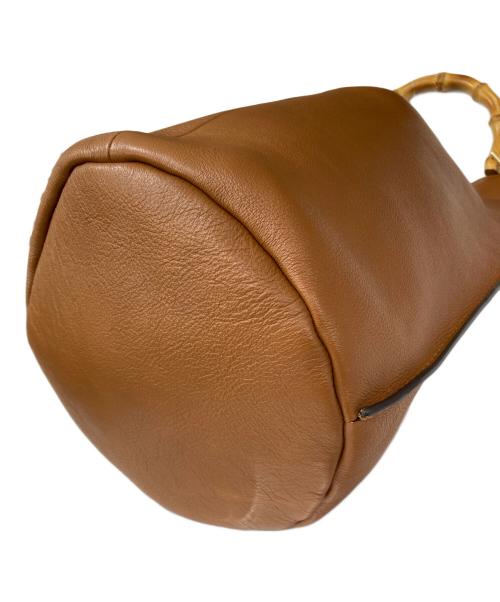 ORSETTO（オルセット）ORSETTO (オルセット) BAMBOO HAND BAG ブラウンの古着・服飾アイテム