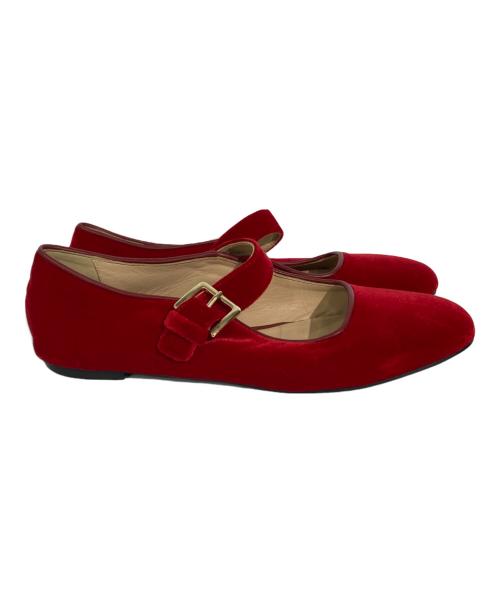 FABIO RUSCONI（ファビオルスコーニ）FABIO RUSCONI (ファビオルスコーニ) FLAT SHOES レッド サイズ:38の古着・服飾アイテム