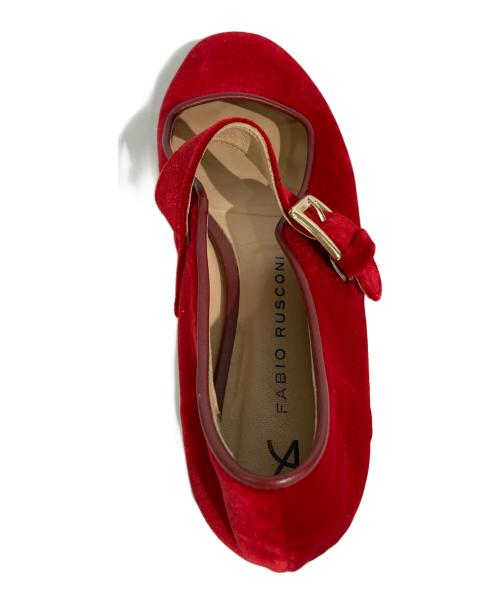 FABIO RUSCONI（ファビオルスコーニ）FABIO RUSCONI (ファビオルスコーニ) FLAT SHOES レッド サイズ:38の古着・服飾アイテム