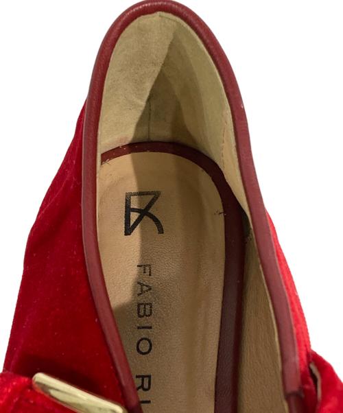 FABIO RUSCONI（ファビオルスコーニ）FABIO RUSCONI (ファビオルスコーニ) FLAT SHOES レッド サイズ:38の古着・服飾アイテム