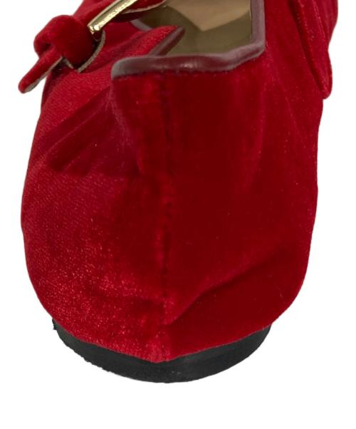 FABIO RUSCONI（ファビオルスコーニ）FABIO RUSCONI (ファビオルスコーニ) FLAT SHOES レッド サイズ:38の古着・服飾アイテム