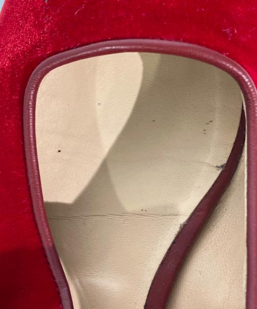 FABIO RUSCONI（ファビオルスコーニ）FABIO RUSCONI (ファビオルスコーニ) FLAT SHOES レッド サイズ:38の古着・服飾アイテム
