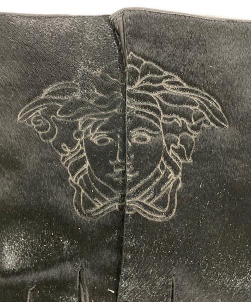 GIANNI VERSACE（ジャンニ・ヴェルサーチ）GIANNI VERSACE (ジャンニ・ヴェルサーチ) レザーグローブ ブラックの古着・服飾アイテム