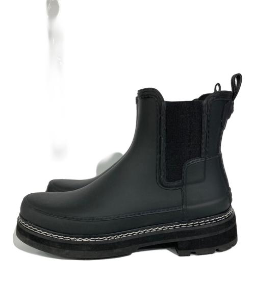 HUNTER（ハンター）HUNTER (ハンター) リファインド スティッチ ディテール チェルシー ブーツ ブラック サイズ:UK6の古着・服飾アイテム