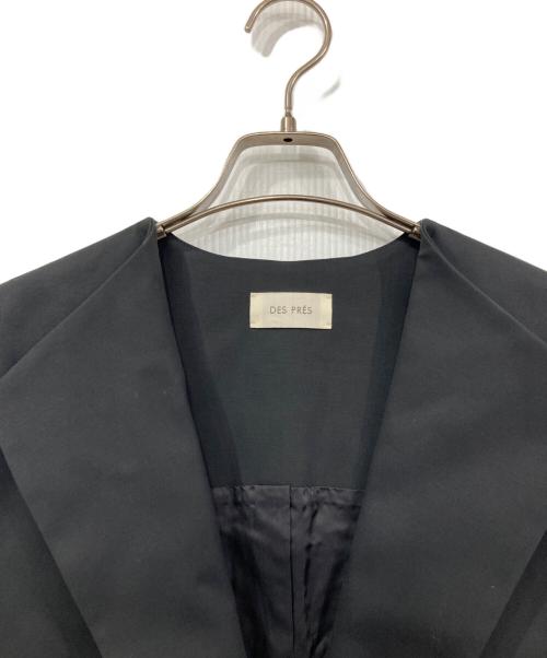 DES PRES（デ プレ）DES PRES (デ プレ) ハイカウントコットンストレッチワイドラペルジレ ブラック サイズ:Fの古着・服飾アイテム