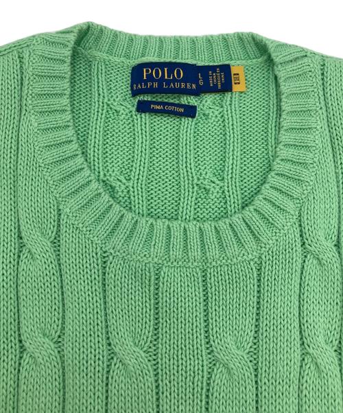 POLO RALPH LAUREN（ポロ・ラルフローレン）POLO RALPH LAUREN (ポロ・ラルフローレン) 半袖ニット グリーン サイズ:SIZE LGの古着・服飾アイテム