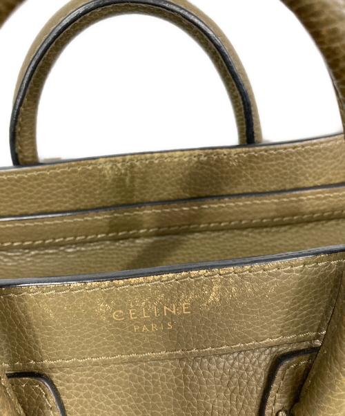 CELINE（セリーヌ）CELINE (セリーヌ) ラゲージ ナノショッパー カーキの古着・服飾アイテム