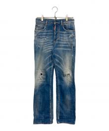 DSQUARED2（ディースクエアード）の古着「ダメージ加工デニムパンツ」｜ブルー