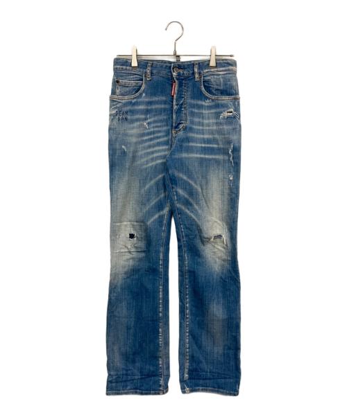 DSQUARED2（ディースクエアード）DSQUARED2 (ディースクエアード) ダメージ加工デニムパンツ ブルー サイズ:34の古着・服飾アイテム