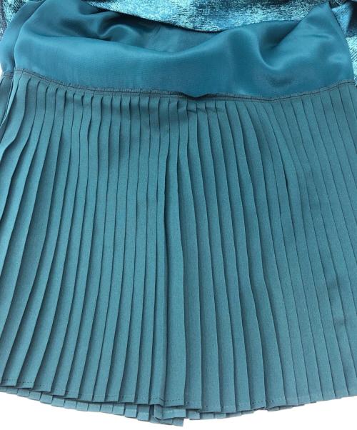 MaxMara（マックスマーラ）MaxMara (マックスマーラ) プリーツ切替スカート グリーン サイズ:44の古着・服飾アイテム