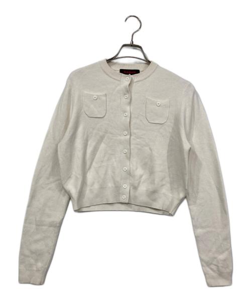 CABAN（キャバン）CABaN (キャバン) コットンカシミヤ クルーネックカーディガン アイボリー サイズ:XSの古着・服飾アイテム