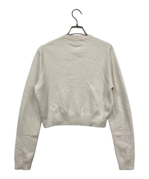 CABAN（キャバン）CABaN (キャバン) コットンカシミヤ クルーネックカーディガン アイボリー サイズ:XSの古着・服飾アイテム