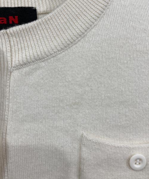 CABAN（キャバン）CABaN (キャバン) コットンカシミヤ クルーネックカーディガン アイボリー サイズ:XSの古着・服飾アイテム