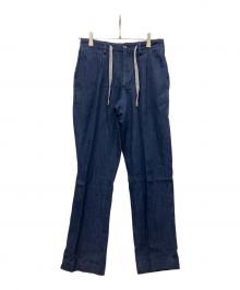 DEVORE Incipit×Brilla per il gusto（デヴォレ・インチピット×ブリッラ ペル イルグースト）の古着「別注コットンヘンプ デニム 2プリーツ イージースラックス」｜インディゴ