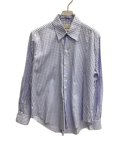 camisas manolo（カミサス マノロ）CAMISAS MANOLO (カミサス マノロ) SHIPS (シップス) GINGHAM NORMAL SHIRT ブルー サイズ:46の古着・服飾アイテム