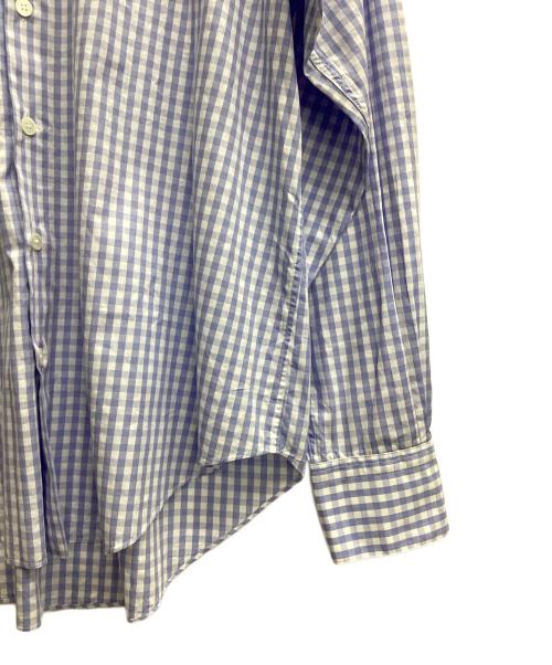 camisas manolo（カミサス マノロ）CAMISAS MANOLO (カミサス マノロ) SHIPS (シップス) GINGHAM NORMAL SHIRT ブルー サイズ:46の古着・服飾アイテム