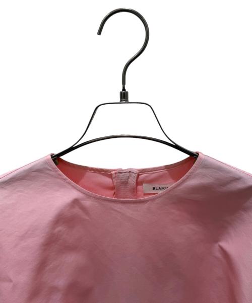 BLAMINK（ブラミンク）BLAMINK (ブラミンク) ノーカラーシルク混ブラウス ピンク サイズ:36の古着・服飾アイテム