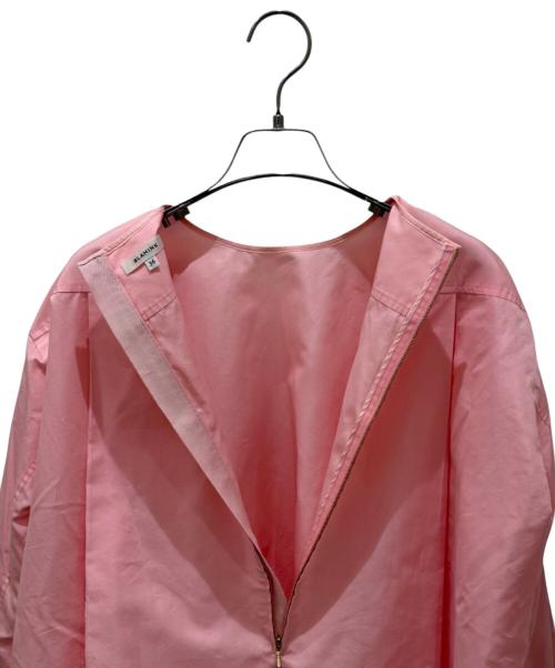 BLAMINK（ブラミンク）BLAMINK (ブラミンク) ノーカラーシルク混ブラウス ピンク サイズ:36の古着・服飾アイテム