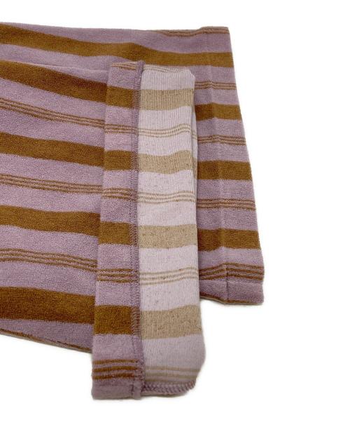 PHEENY（フィーニー）PHEENY (フィーニー) Pile Border Relaxed Flare Pants パープル サイズ:1の古着・服飾アイテム