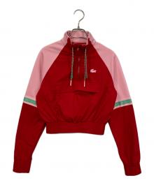 LACOSTE SPORT（ラコステスポーツ）の古着「ショートハーフジップトラックジャケット」｜レッド