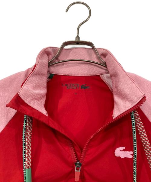 LACOSTE SPORT（ラコステスポーツ）LACOSTE SPORT (ラコステスポーツ) ショートハーフジップトラックジャケット レッド サイズ:34の古着・服飾アイテム