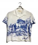 PLATEAU STUDIOプラテウスタジオ）の古着「SUMMER SHIRT/サマーシャツ」｜ホワイト×ブルー
