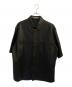 AURALEE（オーラリー）の古着「LAMB LEATHER HALF SLEEVED SHIRTS」｜ブラック