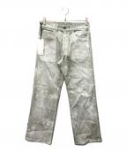 SUBLATIONSサブレーションズ）の古着「SNOW CRACKING COATED CORDUROY PANTS」｜グリーン×ホワイト