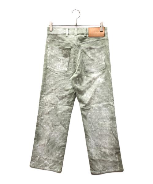 SUBLATIONS（サブレーションズ）SUBLATIONS (サブレーションズ) SNOW CRACKING COATED CORDUROY PANTS グリーン×ホワイト サイズ:SIZE 0の古着・服飾アイテム