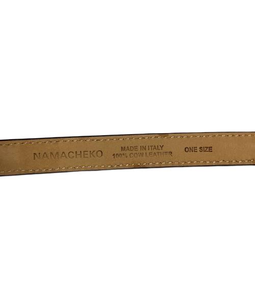 NAMACHEKO（ナマチェコ）NAMACHEKO (ナマチェコ) レザーベルト ネイビーの古着・服飾アイテム